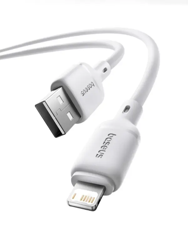 Kabel Baseus Silky Series Fast Charging Cable USB-A to Lightning 2.4A 1m Moon White