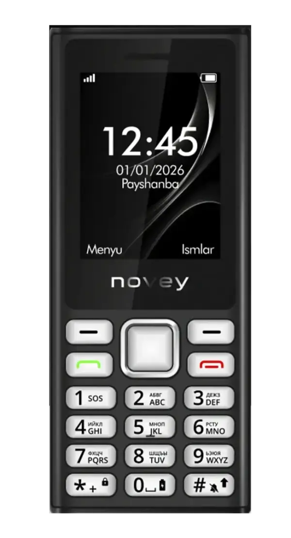 Uyali telefon Novey ONE SIM, Black WK