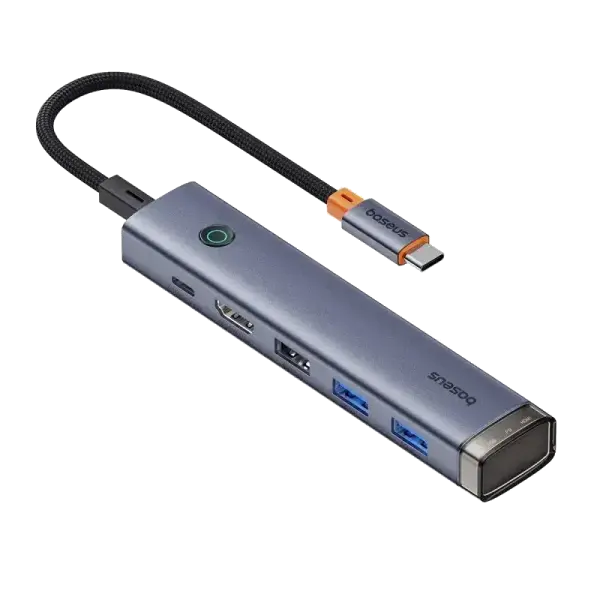 Многофункциональный USB-ХАБ Baseus UltraJoy Series 6-Port HUB AIR Space Grey