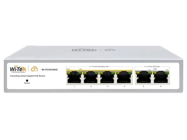 PoE-коммутатор Wi-Tek WI-PCES306G V2 Cloud Poe 4+2 GB