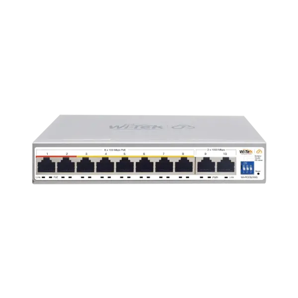 PoE-коммутатор Wi-Tek WI-PCES210G Cloud Poe 8 MB +2 GB