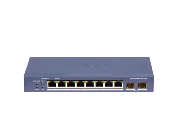PoE-kommutator Hikvision DS-3E1510P-SI-8P2F(O-STD)
