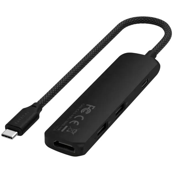 Adapter Satechi Slim Multiport 4 in 1 Black (ST-P4SK)