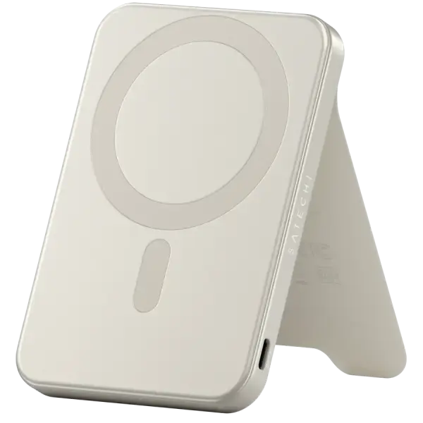 Портативный аккумулятор Satechi Qi2 5000 Magnetic Power Bank with Stand Sand (ST-B5Q2SW)