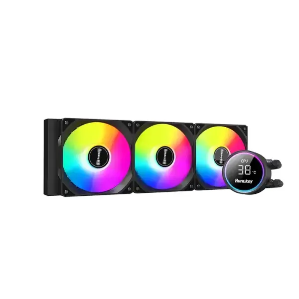 Система жидкостного охлаждения Huntkey GX360R Blacktip shark Black (ARGB fan with retail box) - / - 9377