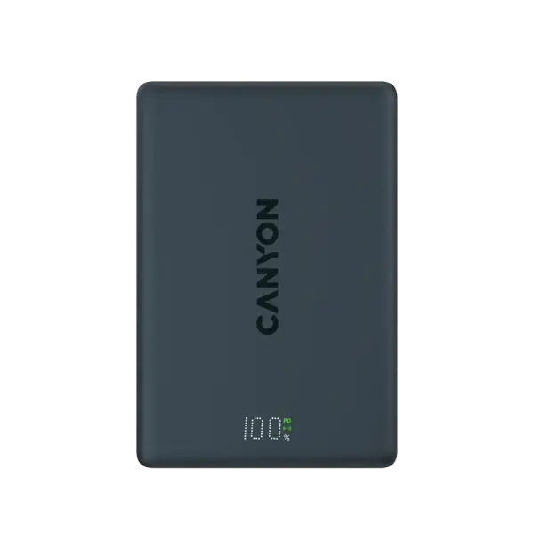 Портативный аккумулятор CANYON magnetic Power Bank OnPower 511 PD20W 10000mAh Aluminium Interstellar Black (CNS-CPB511B)