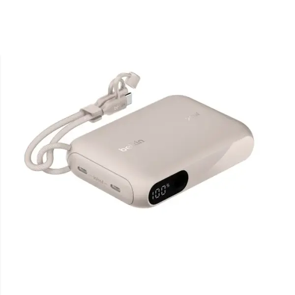 Portativ akkumulyator BELKIN Power Bank with Display 10000 mAh PD20W Sand (BPB027HQSD)