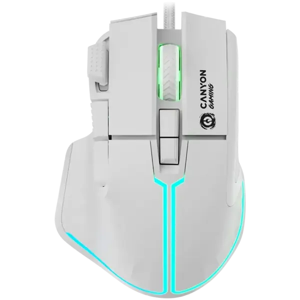 Sichqoncha CANYON Wired mouse Fortnax GM-636 RGB 9buttons White (CND-SGM636W)