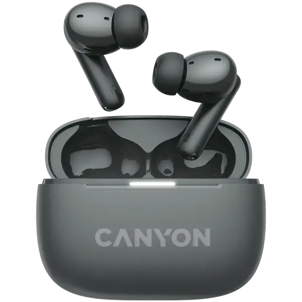 Simsiz quloqchinlar CANYON headset OnGo TWS-10 ANC+ENC Grey (CNS-TWS10BK)