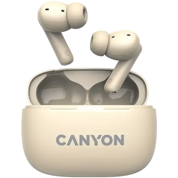 Simsiz quloqchinlar CANYON headset OnGo TWS-10 ANC+ENC Beige (CNS-TWS10BG)