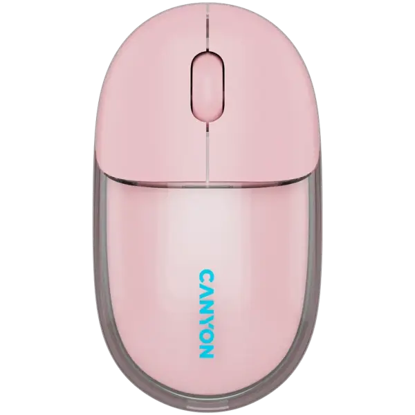Simsiz sichqoncha CANYON Wireless mouse OnClick 24 Transparent / Pink (CNS-CMSW24P)