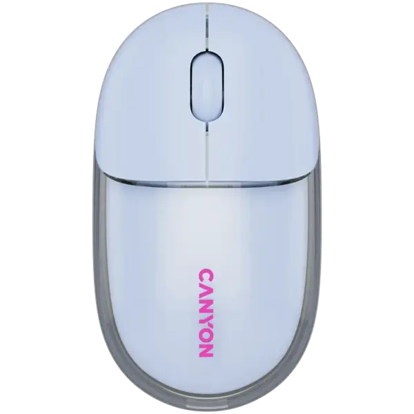 Simsiz sichqoncha CANYON Wireless mouse OnClick 24 Transparent / Blue (CNS-CMSW24BL)