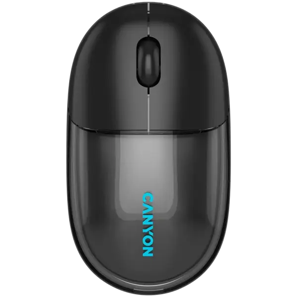 Simsiz sichqoncha CANYON Wireless mouse OnClick 24 Transparent / Black (CNS-CMSW24B)