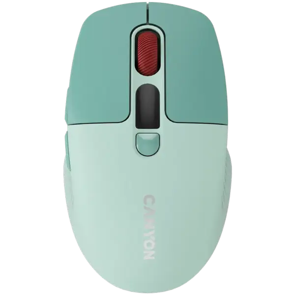 Simsiz sichqoncha CANYON Wireless mouse MW-26 LCD Silent Dual Mode Green (CNS-CMSW26GR)