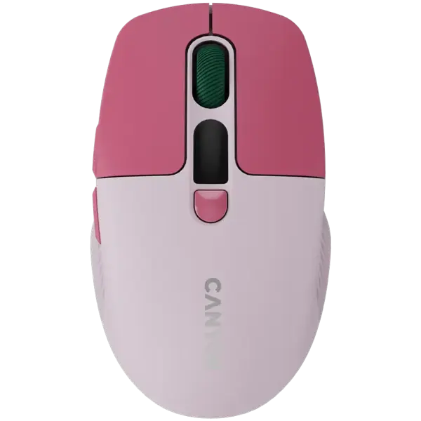 Simsiz sichqoncha CANYON Wireless mouse MW-26 LCD Silent Dual Mode Pink (CNS-CMSW26P)
