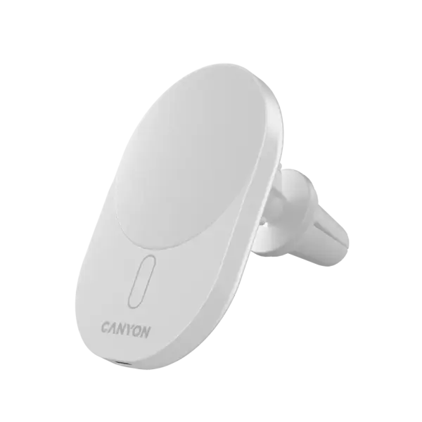 Simsiz avtomobil quvvatlash qurilmasi CANYON OnGrip 105 15W Qi2 White