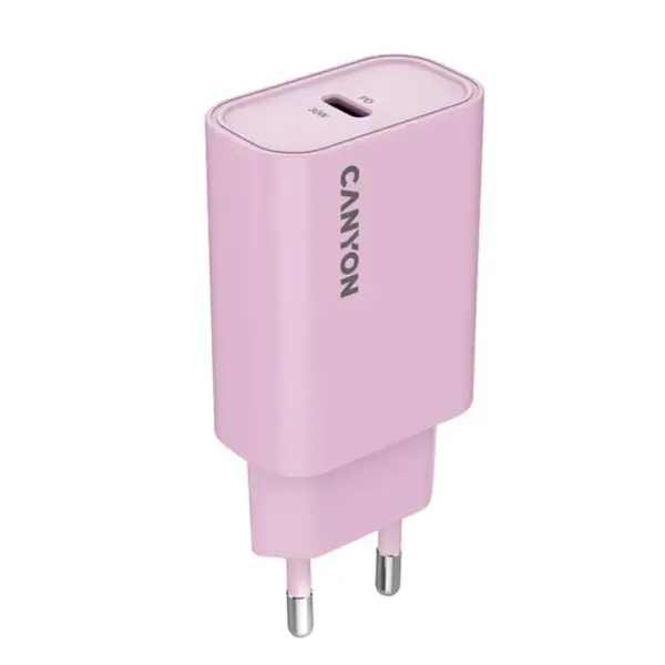 Tarmoqli quvvatlash qurilmasi CANYON OnCharge 30CL Max Power 30W 1xPD EU Pink