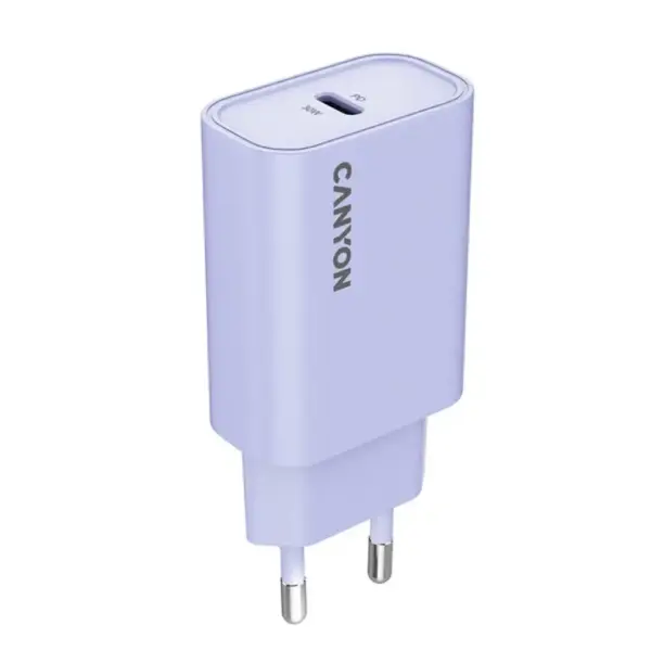 Tarmoqli quvvatlash qurilmasi CANYON OnCharge 30CL Max Power 30W 1xPD EU Purple