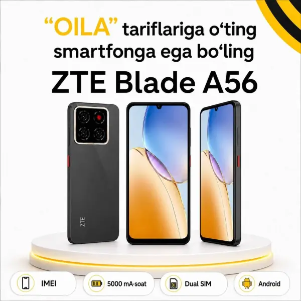 ZTE Blade A56, Celestial Black, 4/64 GB