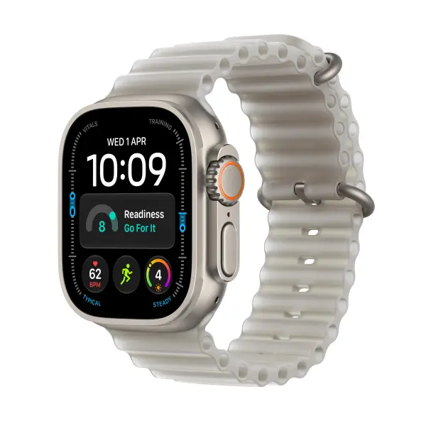 Смарт-часы Apple Watch Ultra 4 GPS 49 мм, Natural Titanium Case, Ocean Band Translucent Gray