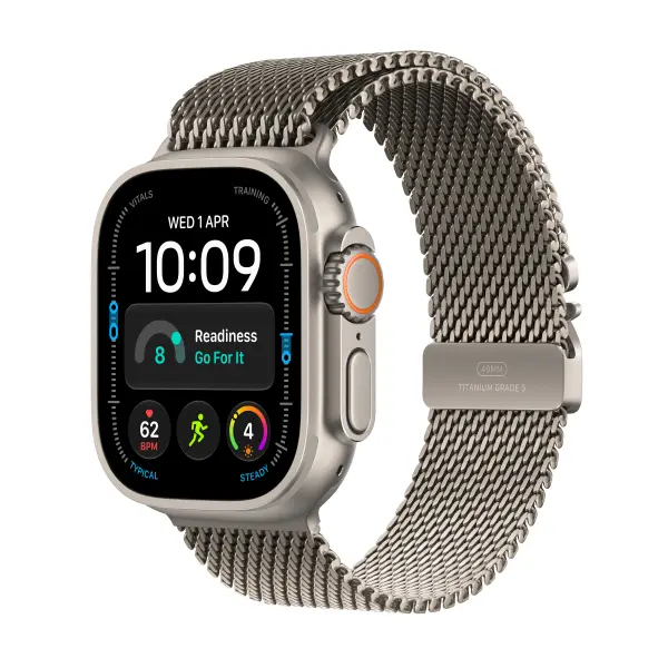 Смарт-часы Apple Watch Ultra 4 GPS 49 мм, Natural Titanium Case, Milanese Loop Natural