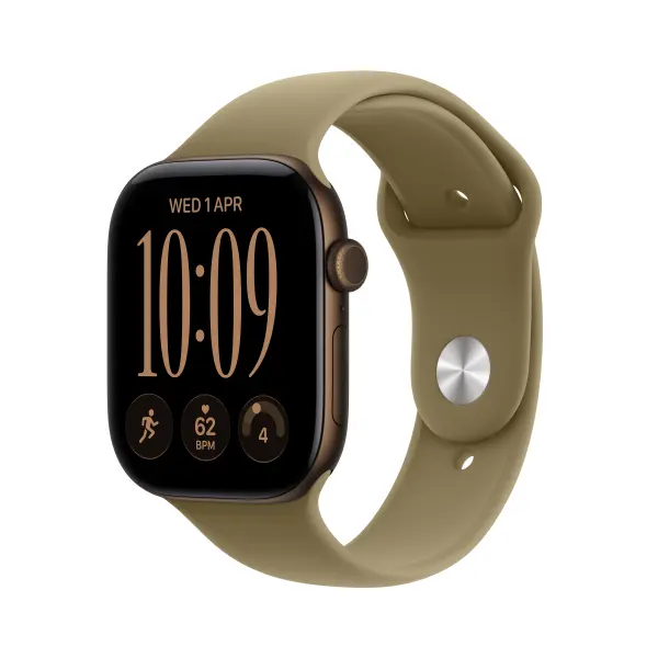 Aqlli soatlar Apple Watch Series 12 GPS 46 mm, Dark Bronze Aluminum Case, Sport Band Olive