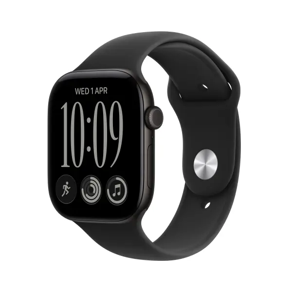 Aqlli soatlar Apple Watch Series 12 GPS 42 mm, Black Aluminum Case, Sport Band Black