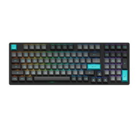 Akko 3098B Black&Cyan CS Jelly White RGB klaviaturasi
