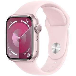 Умные часы Apple Watch Series 9, Pink Aluminium Case, 41mm, GPS, Light Pink Sport Band - S/M (MR933QI/A)