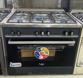 Gefest Оgе 9050 konveksiya (qora mat qora po'lat bej rang) gaz plitasi