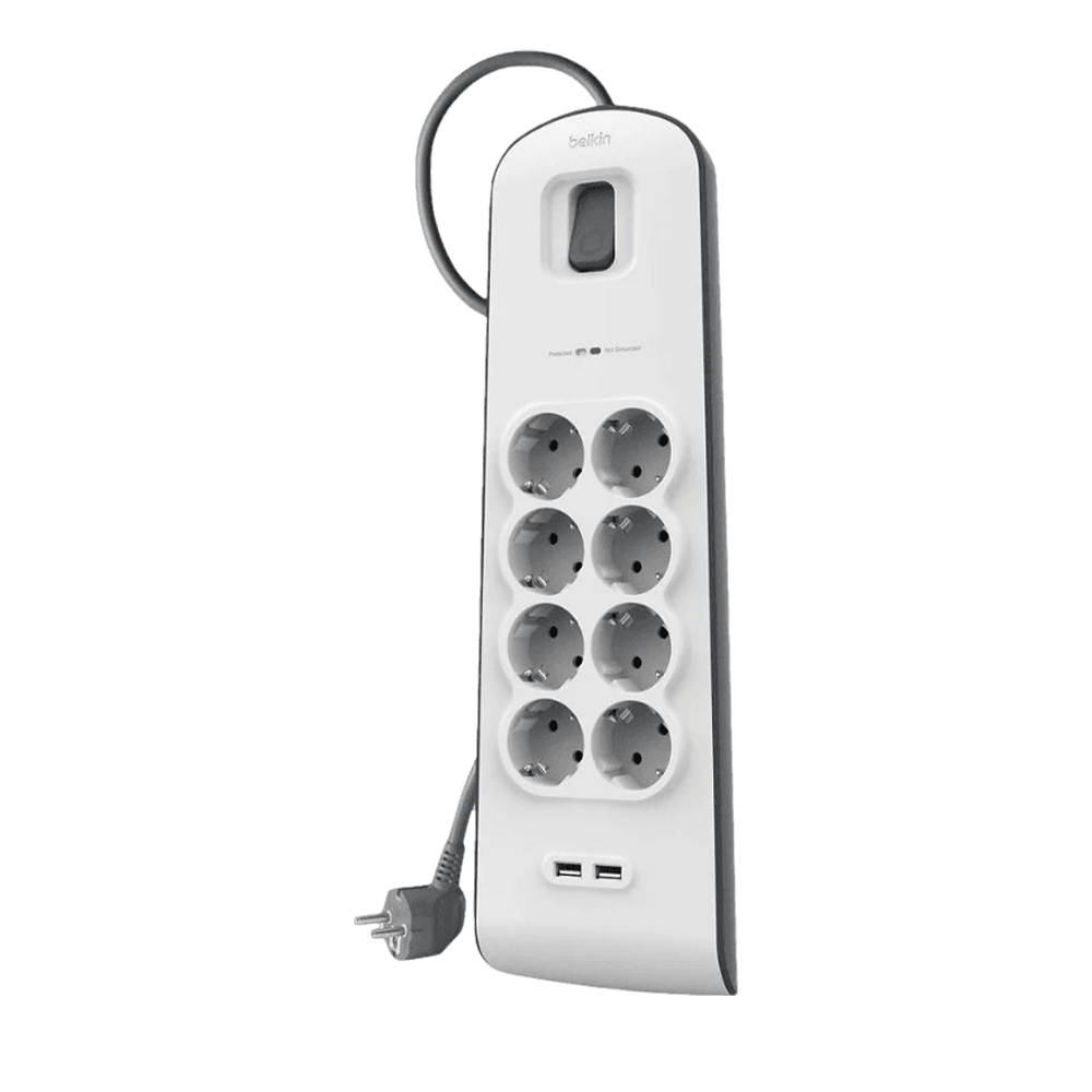 Belkin BSV804vf2M tarmoq filtri / 8 Rozetka / 2x USB / 2m