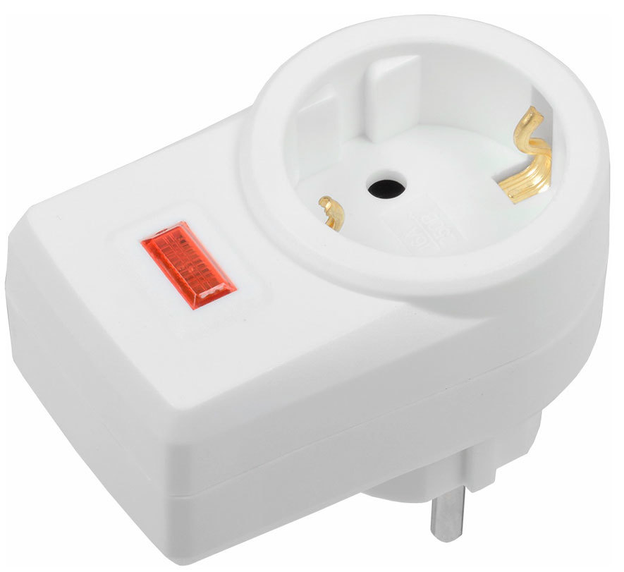 Одноместный сетевой фильтр СФ-01К 2P+PE 16А IEK